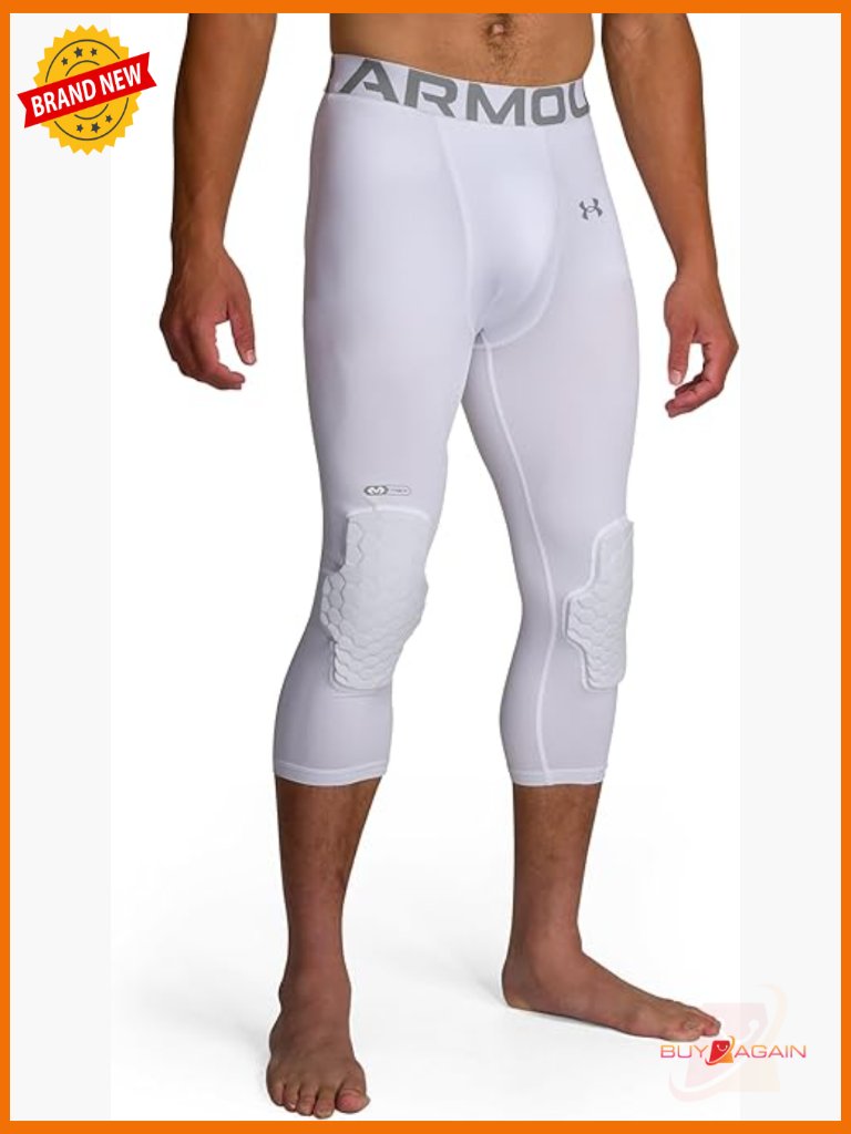 Men's Compression Pants With Protective Padding, Fitted, Pull-On